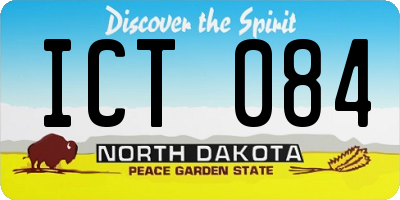 ND license plate ICT084