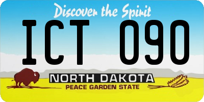 ND license plate ICT090