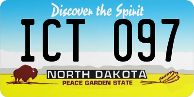 ND license plate ICT097