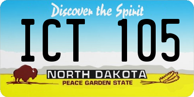 ND license plate ICT105