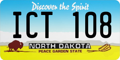 ND license plate ICT108