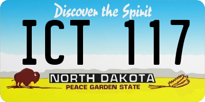 ND license plate ICT117