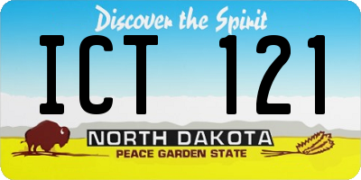 ND license plate ICT121