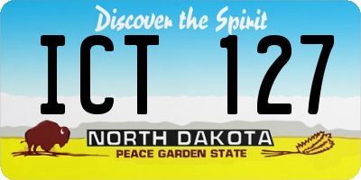 ND license plate ICT127