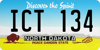 ND license plate ICT134
