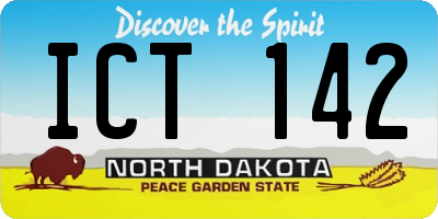 ND license plate ICT142