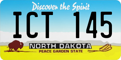 ND license plate ICT145