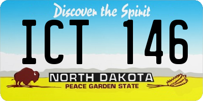 ND license plate ICT146