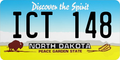 ND license plate ICT148