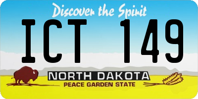ND license plate ICT149