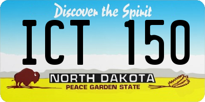 ND license plate ICT150