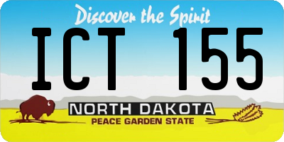 ND license plate ICT155