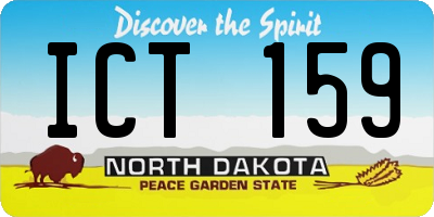 ND license plate ICT159