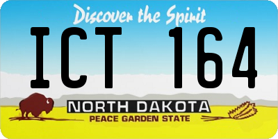 ND license plate ICT164