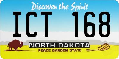 ND license plate ICT168