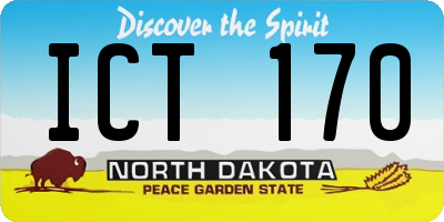 ND license plate ICT170
