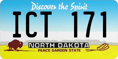ND license plate ICT171