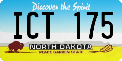 ND license plate ICT175