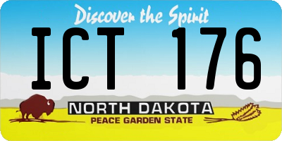 ND license plate ICT176