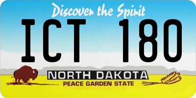 ND license plate ICT180
