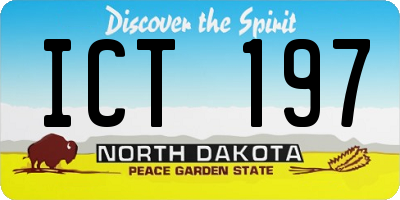 ND license plate ICT197