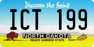 ND license plate ICT199