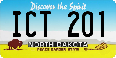 ND license plate ICT201