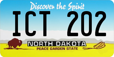 ND license plate ICT202