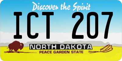 ND license plate ICT207