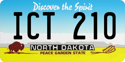 ND license plate ICT210