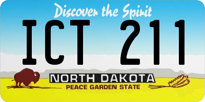 ND license plate ICT211