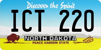 ND license plate ICT220