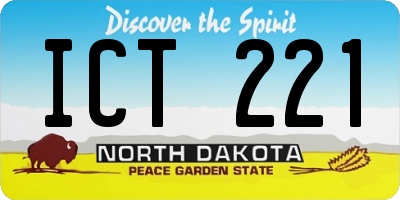 ND license plate ICT221
