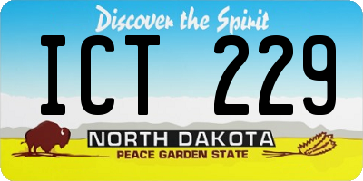 ND license plate ICT229