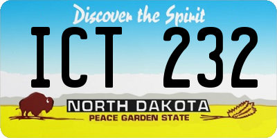 ND license plate ICT232