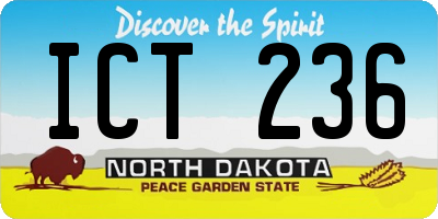 ND license plate ICT236