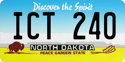 ND license plate ICT240