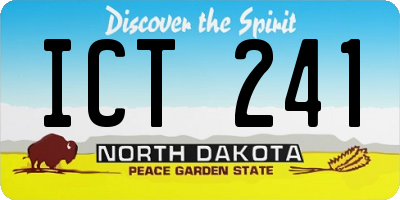 ND license plate ICT241