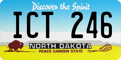 ND license plate ICT246
