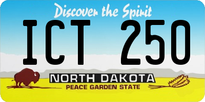 ND license plate ICT250