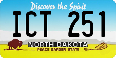 ND license plate ICT251