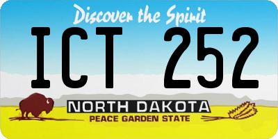 ND license plate ICT252
