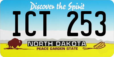 ND license plate ICT253