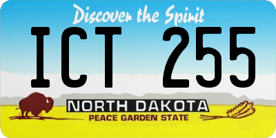 ND license plate ICT255