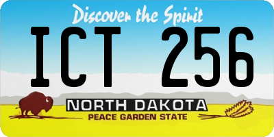ND license plate ICT256