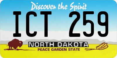 ND license plate ICT259