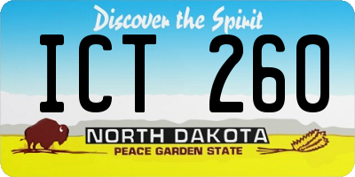 ND license plate ICT260