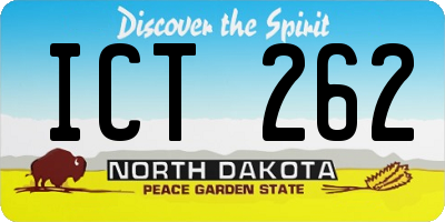ND license plate ICT262