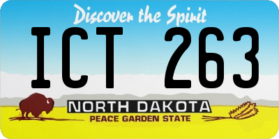 ND license plate ICT263