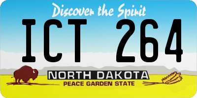 ND license plate ICT264